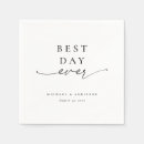Search for best day ever napkins Typography