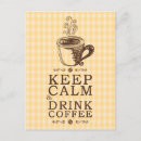 Search for coffee keep calm postcards Drink