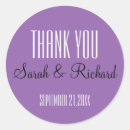 Search for purple thank you wedding stickers Thanks