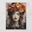 Search for messy postcards Woman
