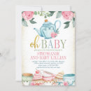 Search for high tea baby shower invitations Watercolor floral