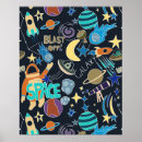 Search for doodle pattern posters Space