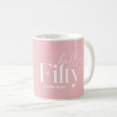 Search for pink 50th birthday mugs Modern