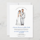 Search for funny bride and groom cartoon invitations Couple