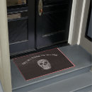 Search for funny halloween doormats Black