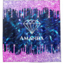 Search for pink and navy shower curtains Girly