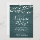 Search for rustic surprise party invitations String lights