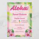 Search for hawaiian luau sweet 16 invitations Aloha