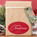 Search for classy oval stickers Merry christmas