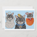 Search for tabby 5x7 invitations Grey tabby cat