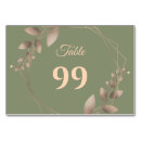 Search for rustic numbers table cards Botanical