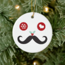 Search for mustache christmas tree decorations Cute