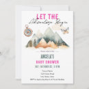 Search for the adventure begins baby shower invitations Forest