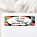 Search for dark teal return address labels Blue