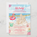 Search for sand castle birthday invitations Watercolor