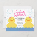 Search for ducky birthday invitations Pink