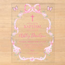 Search for butterfly christening invitations Pink