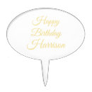 Search for happy birthday cake toppers gold
