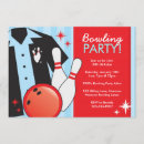 Search for ten pin bowling invitations Retro