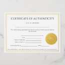 Search for certificate of authenticity Elegant