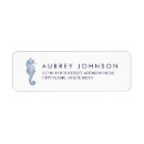 Search for seahorse wedding return address labels Navy