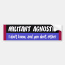 Search for agnostics bumper stickers Religion