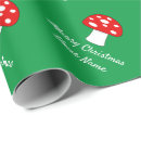 Search for mushroom christmas wrapping paper Green