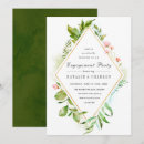Search for foliage engagement party invitations Green