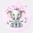 Search for pink grey elephants baby shower stickers For kids