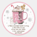 Search for hot chocolate stickers Hot cocoa bomb instructions