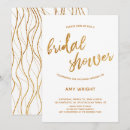 Search for white and gold bridal shower invitations Simple