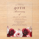 Search for ruby wedding anniversary invitations Rose