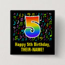 Search for 5 square badges 5th birthday