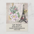 Search for parisian save the date postcards Eiffel tower
