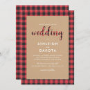 Search for buffalo check wedding invitations Kraft