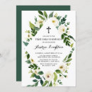 Search for white flowers first communion invitations Watercolor