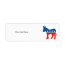 Search for democrats return address labels Donkey