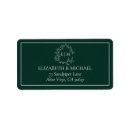 Search for monogram wreath return address labels Classic