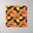 Search for black and orange canvas prints Pumpkin