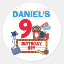 Search for movie night party stickers Birthday