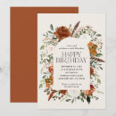 Search for rustic floral birthday invitations Botanical