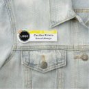 Search for round name tags Employee