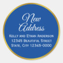 Search for blue address stickers Change of address