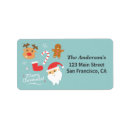 Search for cute santa claus return address labels Candy cane