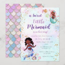 Search for african american mermaid baby shower invitations Under the sea
