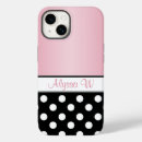 Search for pink polka dots iphone cases Pink and black