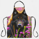 Search for black wolf aprons Purple
