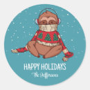 Search for cute sloth stickers Merry christmas