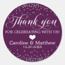 Search for purple glitter wedding stickers Plum
