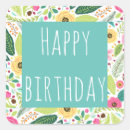 Search for happy birthday floral stickers Thank you